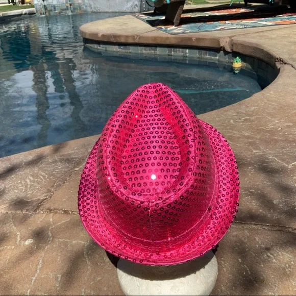 Mob Museum Fedora Pink Sequins - Picture 6 of 10